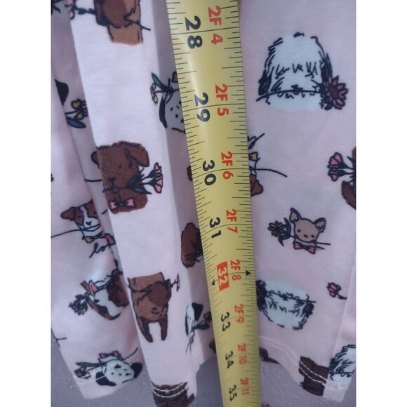 Ellen DeGeneres Pajama Set L Pink/Gray Dogs Notch Collar Dog Love Soft &Cozy - Picture 12 of 14